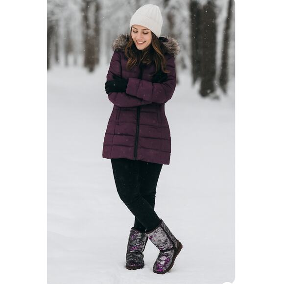 UGG Classic Short Purple Silver Sparkle Flip Sequin Boots Sherling Sherpa 6 - Picture 5 of 11